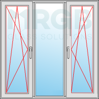 Load image into Gallery viewer, Softline 78 Pine Windows 14 - 3 part TT middle fixed trade prices - mrgb-solutions
