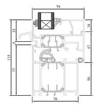 Load image into Gallery viewer, MB70  Door 13-14  Tilt &amp; Turn door single with midrail LR trade prices - mrgb-solutions
